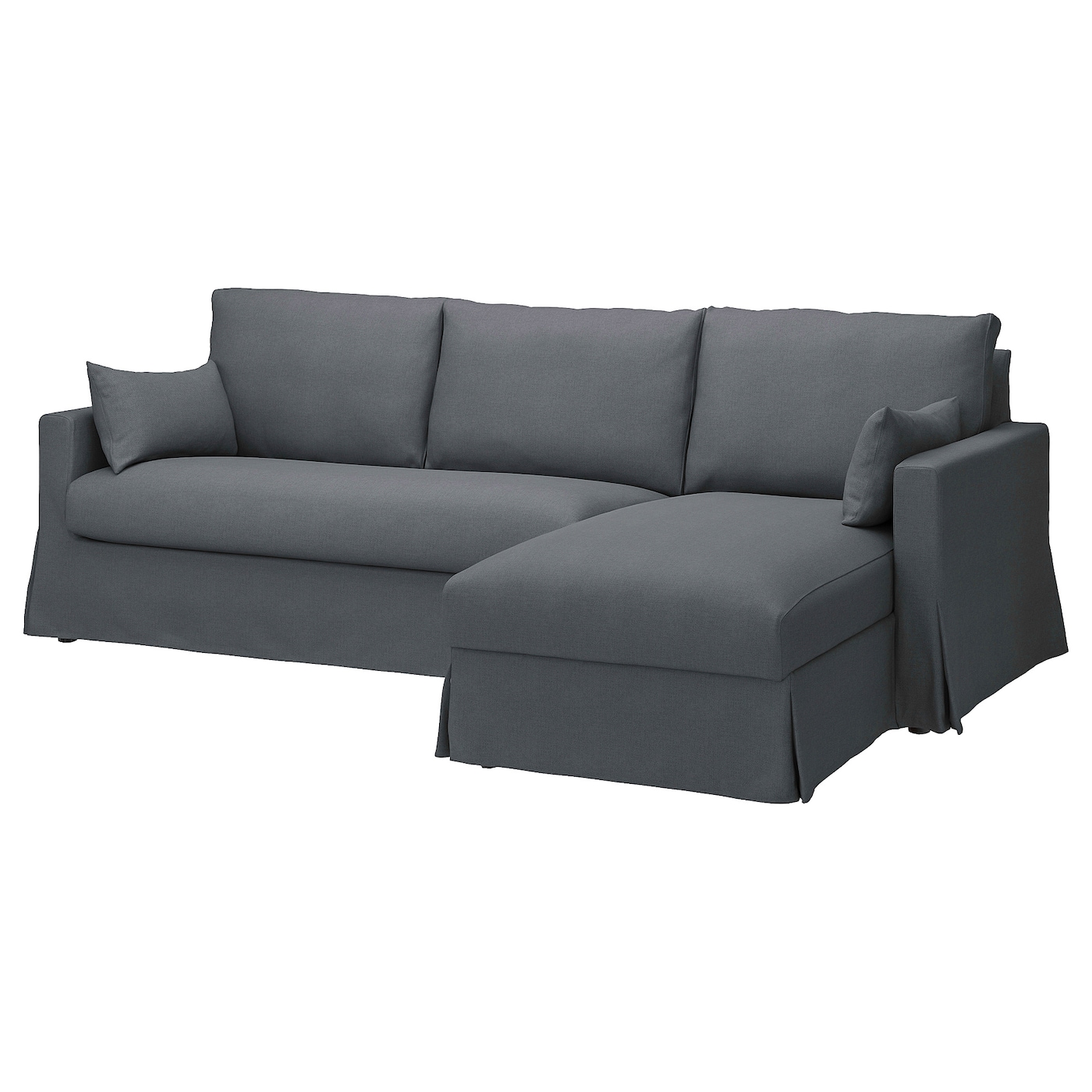 Чехол на 3-местный диван с шезлонгом - HYLTARP IKEA/ ХУЛТАРП ИКЕА, серый