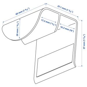 Второе фото. Обжимная ручка - IKEA DRAGSMARK, 3.7 см, белый, ДРАГСМАРК ИКЕА