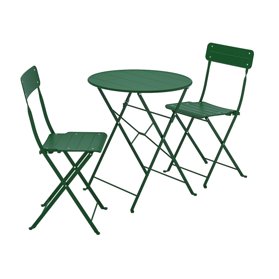 Складной комплект стула и стола - SUNDSÖ IKEA/ СУНДСЕ ИКЕА, 96х65х4 см, зеленый (изображение №1)
