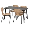 Кухонный стол - LISABO/ÄLVSTA IKEA / ЛИСАБО/АЛЬВСТА ИКЕА, 140х78 см, черный