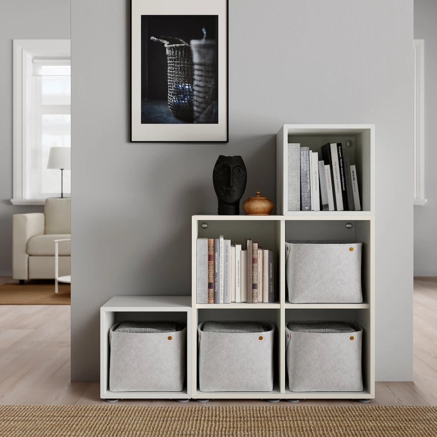 Комбинация для хранения - EKET IKEA/ЭКЕТ ИКЕА, 105x35x107 ,белый (изображение №2)