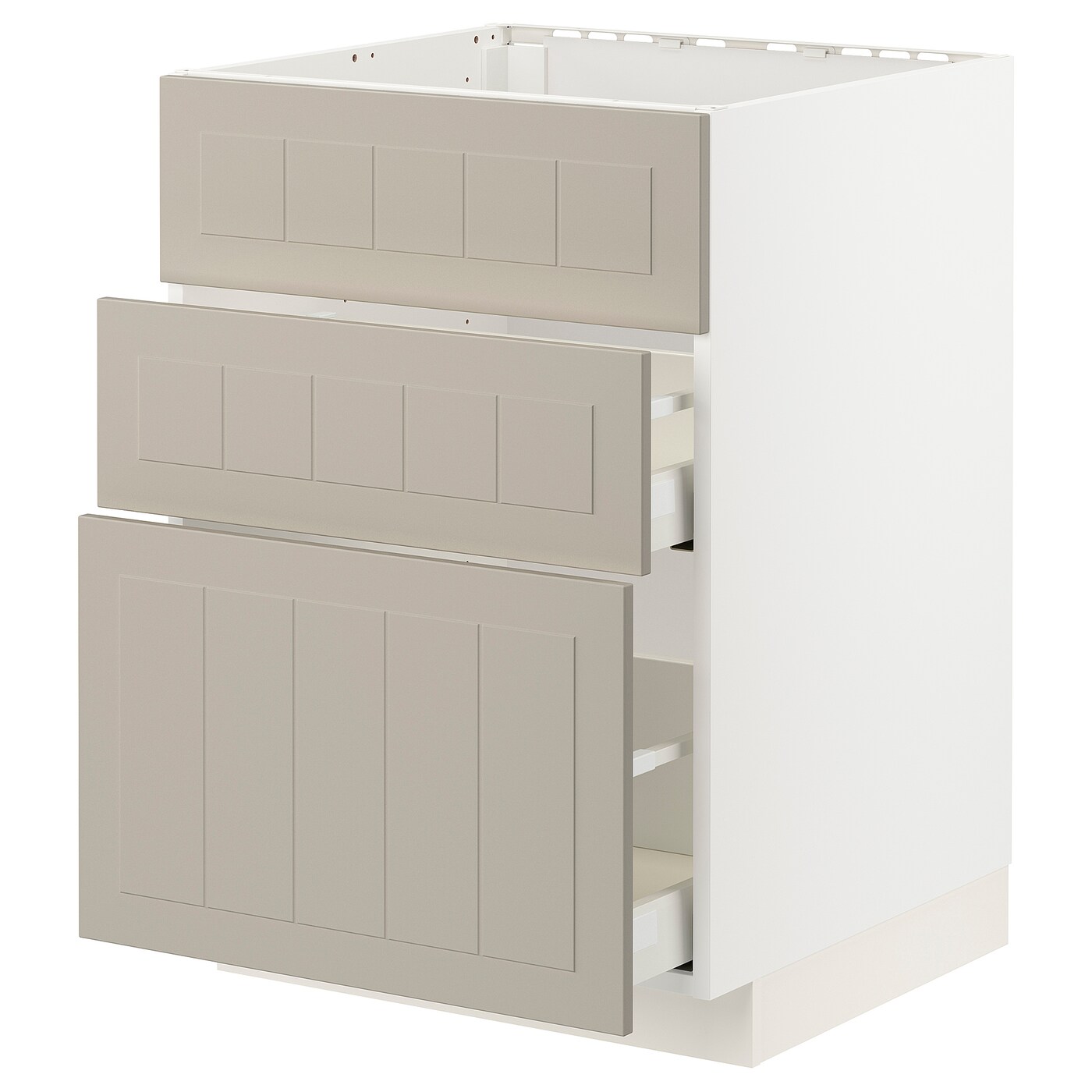 Напольный кухонный шкаф  - IKEA METOD MAXIMERA, 88x61,9x60см, белый, бежевыйМЕТОД МАКСИМЕРА ИКЕА
