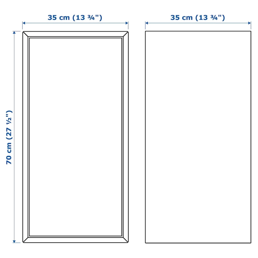 Шкаф с 1 дверцей и 1 полкой - IKEA EKET/ЭКЕТ ИКЕА, 70x35см, коричневый (изображение №2)