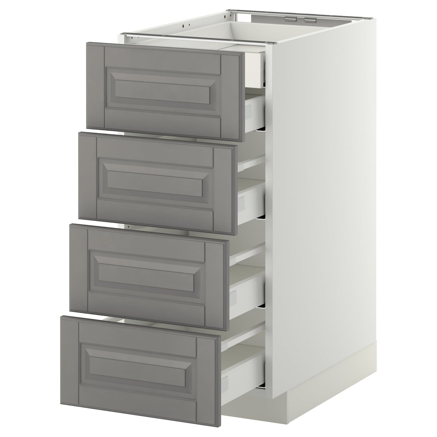 Напольный кухонный шкаф  - IKEA METOD MAXIMERA, 88x61,9x40см, белый/серый, МЕТОД МАКСИМЕРА ИКЕА