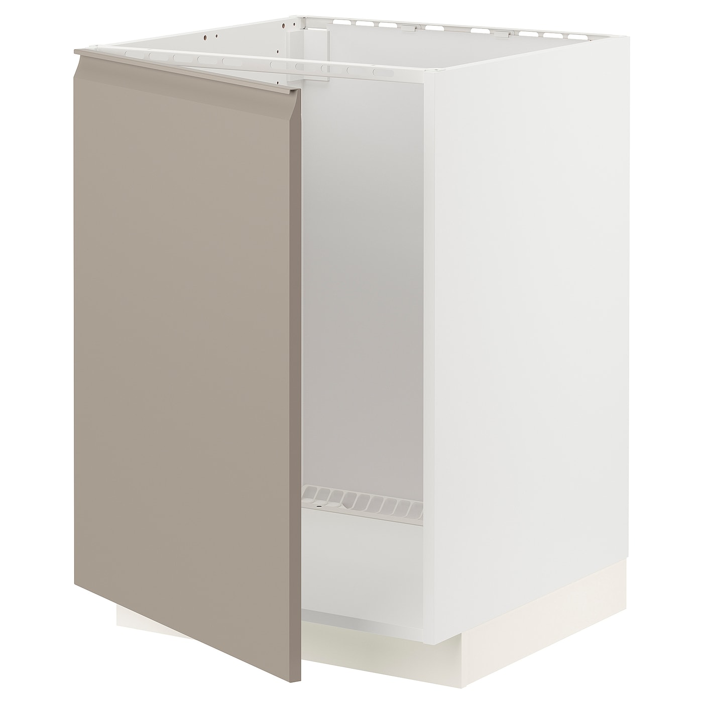 Напольный шкаф - IKEA METOD, 88x62x60см, белый/темно-бежевый, МЕТОД ИКЕА