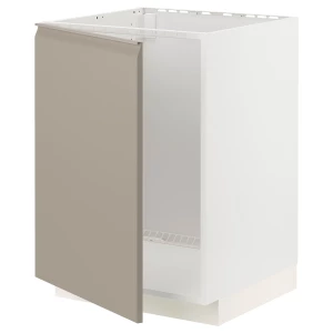 Напольный шкаф - IKEA METOD, 88x62x60см, белый/темно-бежевый, МЕТОД ИКЕА