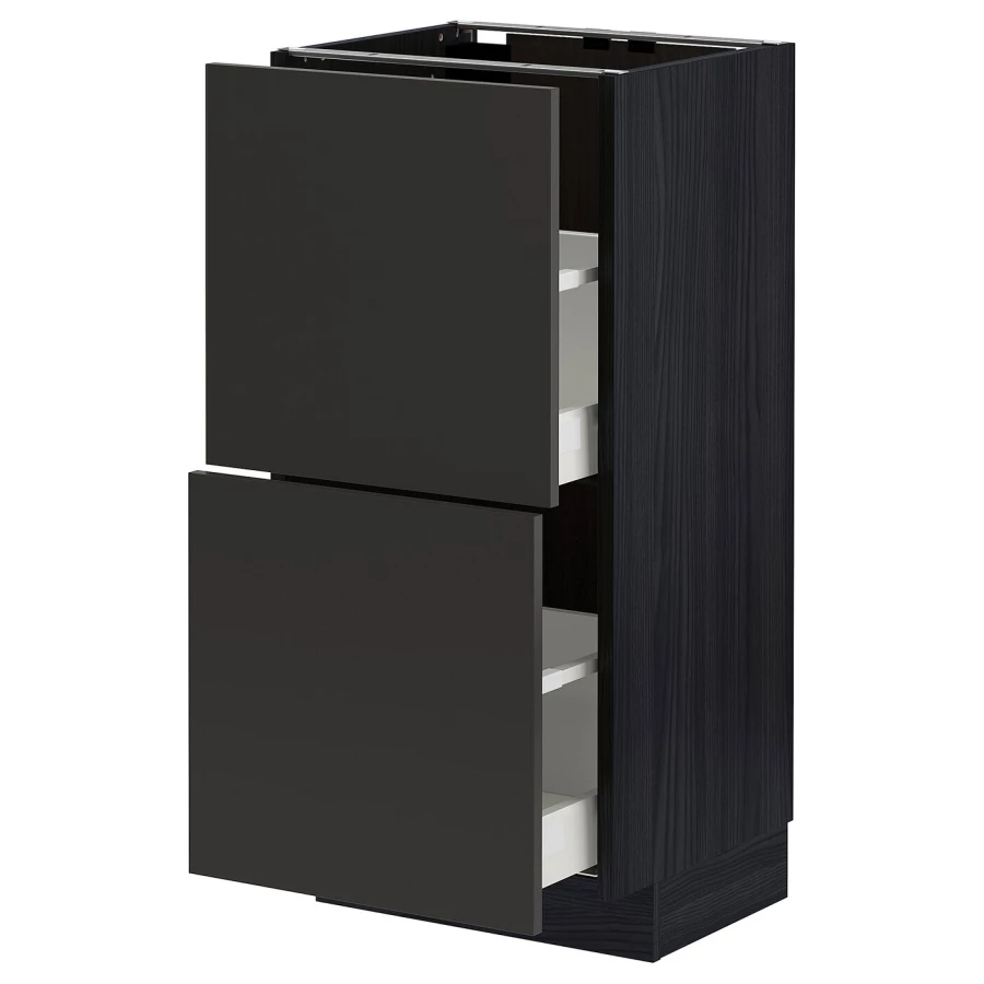 Напольный шкаф - METOD / MAXIMERA IKEA/ МЕТОД/ МАКСИМЕРА ИКЕА,  40х37 см, черный (изображение №1)