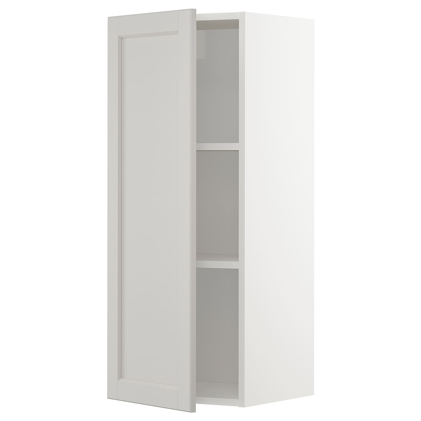 Навесной шкаф с полкой - METOD IKEA/ МЕТОД ИКЕА, 100х40 см, белый/светло-серый