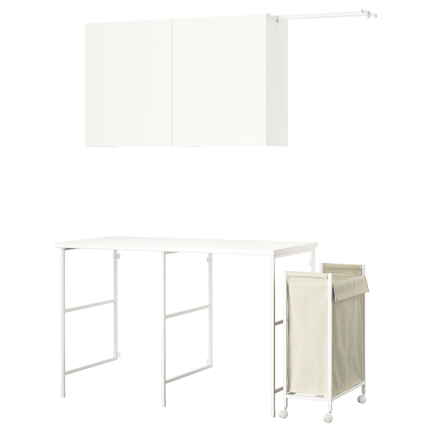 Комбинация для ванной - IKEA ENHET, 136х63.5х90.5 см, белый, ЭНХЕТ ИКЕА