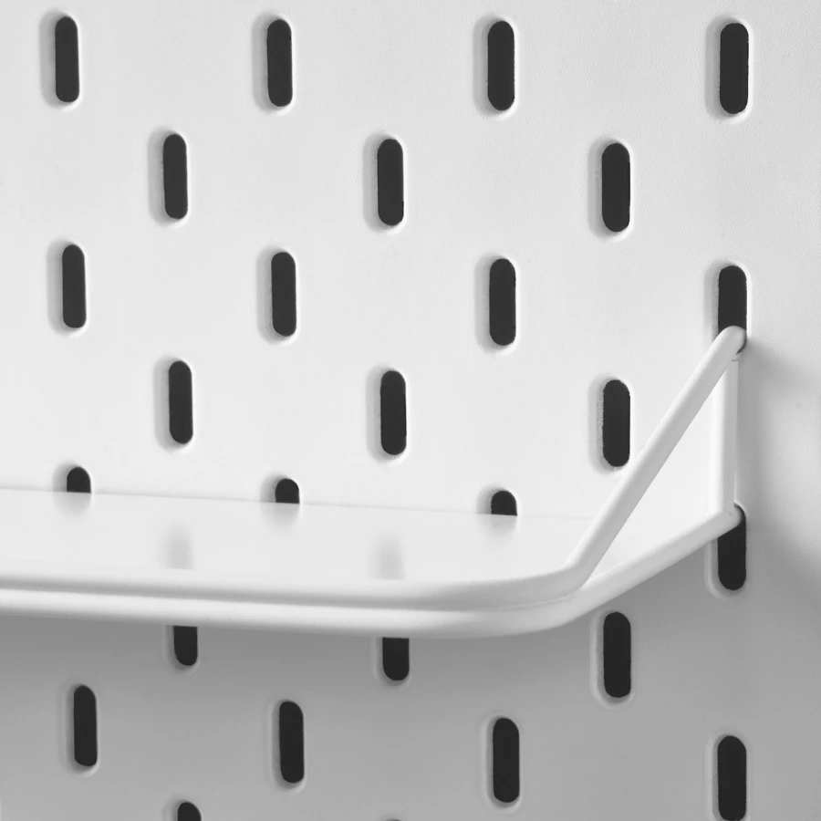 Полка IKEA SKÅDIS/СКОДИС ИКЕА, 32х11 см, белый (изображение №2)
