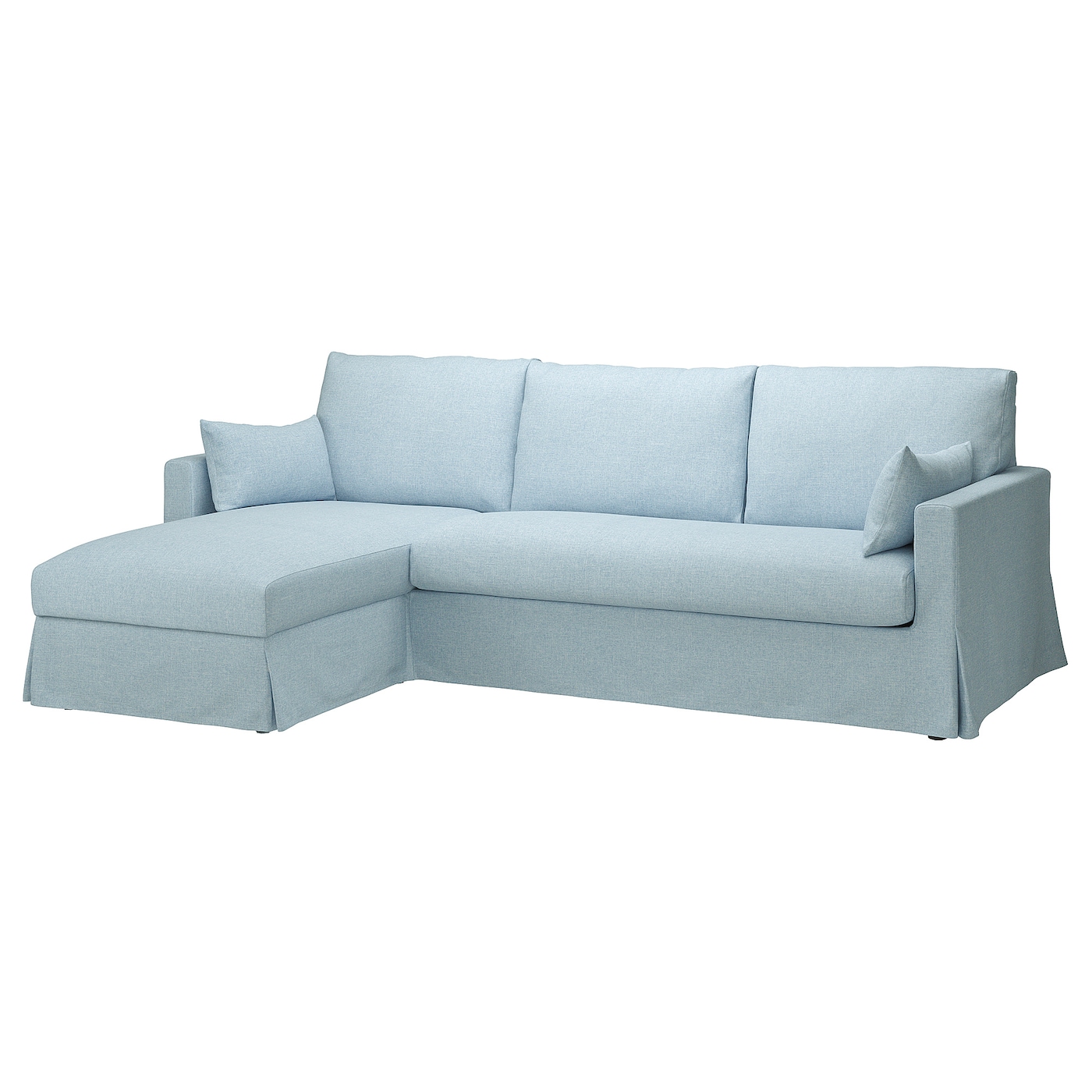 Чехол на 3-местный диван с шезлонгом - HYLTARP IKEA/ ХУЛТАРП ИКЕА, голубой
