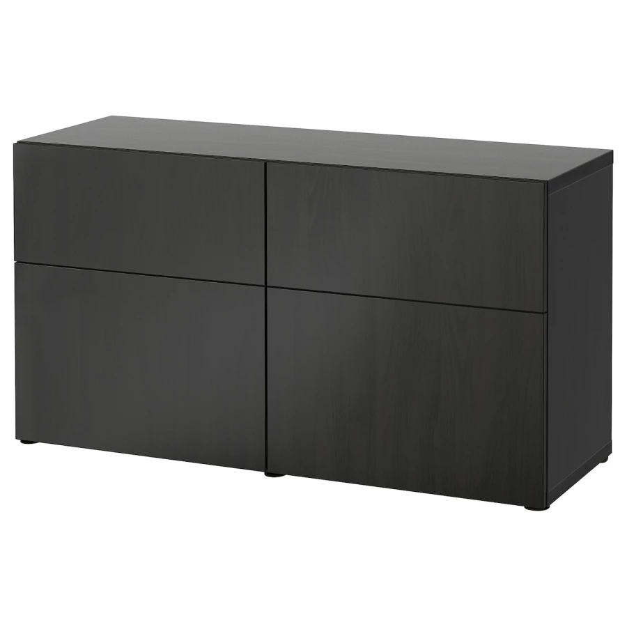 Комбинация для хранения - IKEA BESTÅ/BESTA/БЕСТА/БЕСТО ИКЕА, 120x42x65 см, черный, (изображение №1)