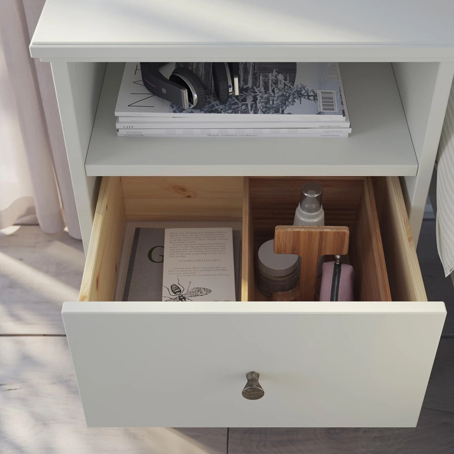 Комбинация мебели для спальни - IKEA IDANÄS/LINDBÅDEN/IDANAS/LINDBADEN, 200x140см, белый, ИДАНЭС/ЛИНДБАДЕН ИКЕА (изображение №7)