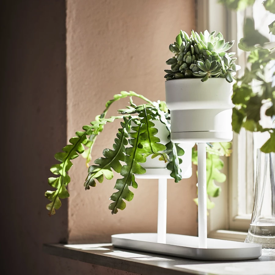 Подставка для растений - IKEA CHILISTRÅN/CHILISTRAN, 24 см, белый, ЧИЛИСТРОН ИКЕА (изображение №2)
