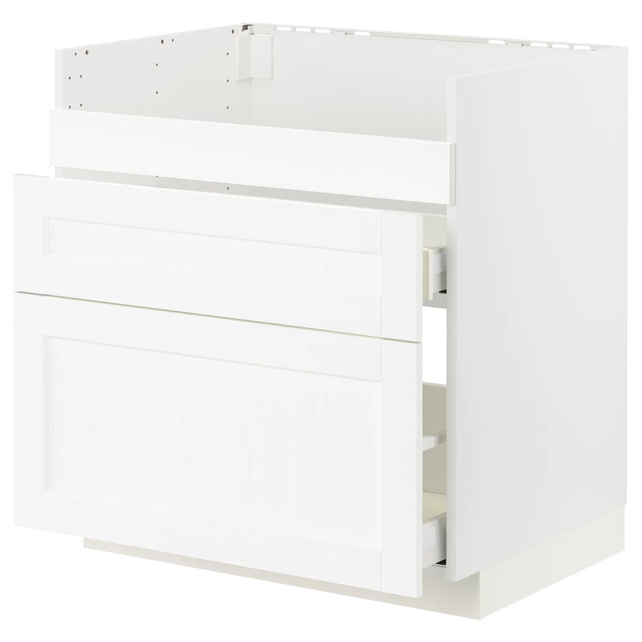 Шкаф под раковину /3 шт/2 шт - METOD / HAVSEN/MAXIMERA  IKEA/ МЕТОД/ХАВСЕН/МАКСИМЕРА ИКЕА, 88х80 см,  белый (изображение №1)
