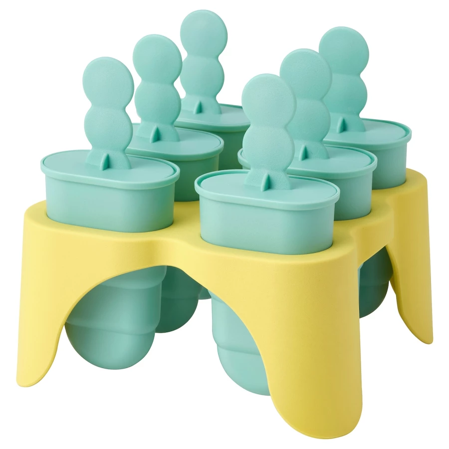 Форма для мороженого - IKEA UPPFYLLD, зеленый/желтый, УППФИЛЛД ИКЕА (изображение №1)