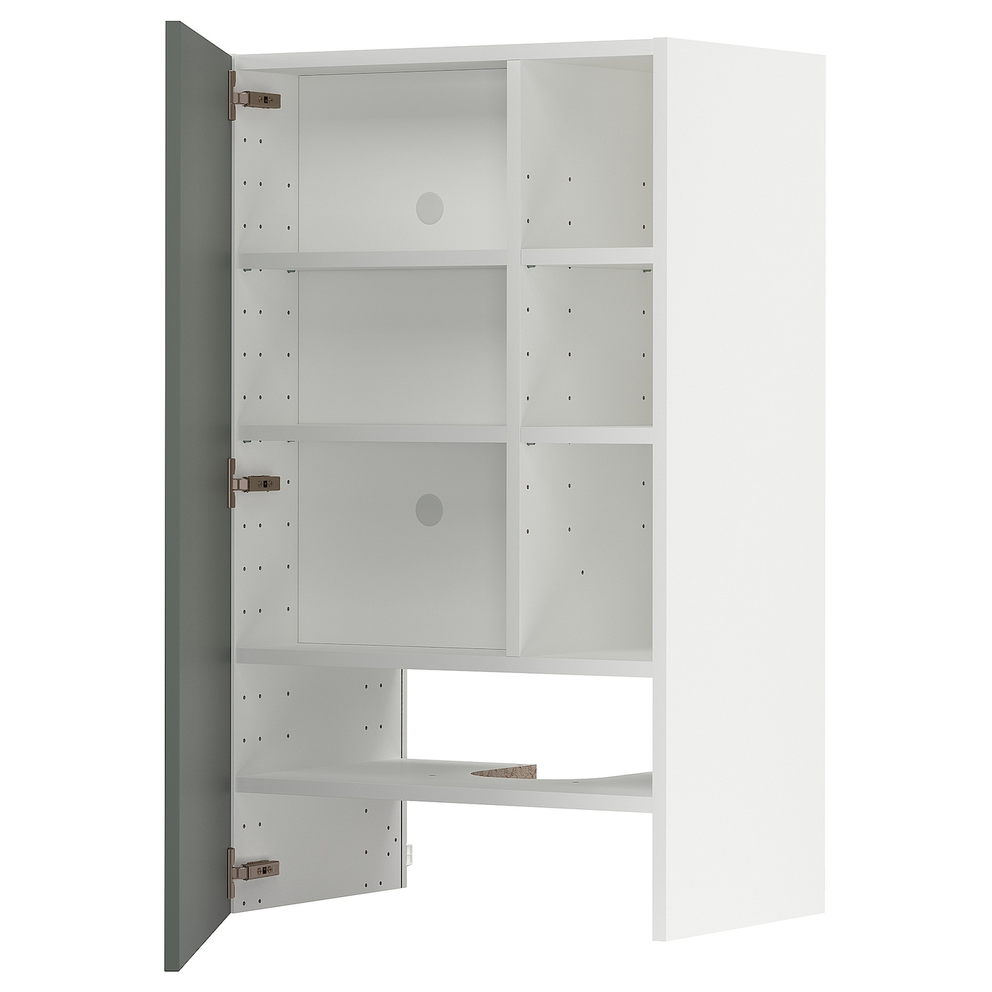 Навесной шкаф с полкой - METOD IKEA/ МЕТОД ИКЕА, 100х60 см, белый/темно-зеленый