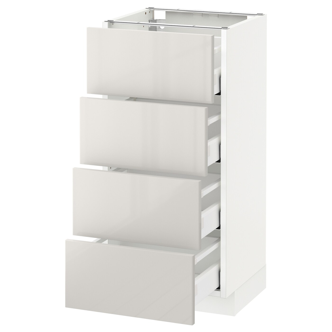 Напольный кухонный шкаф  - IKEA METOD MAXIMERA, 80x39x40см, белый/светло-серый, МЕТОД МАКСИМЕРА ИКЕА