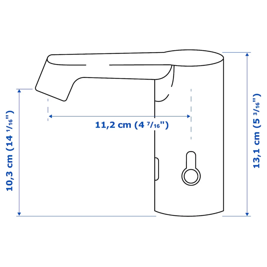 ﻿Смесители для ванны - BROGRUND IKEA/ БРОГРУНД ИКЕА, 13 см, хром (изображение №5)