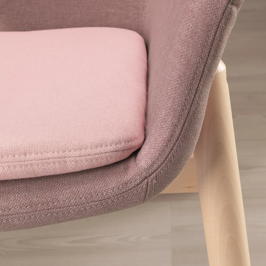 Кресло с высокой спинкой - IKEA VEDBO/ВЕДБО ИКЕА, 108х85х80 см, розовый (изображение №5)