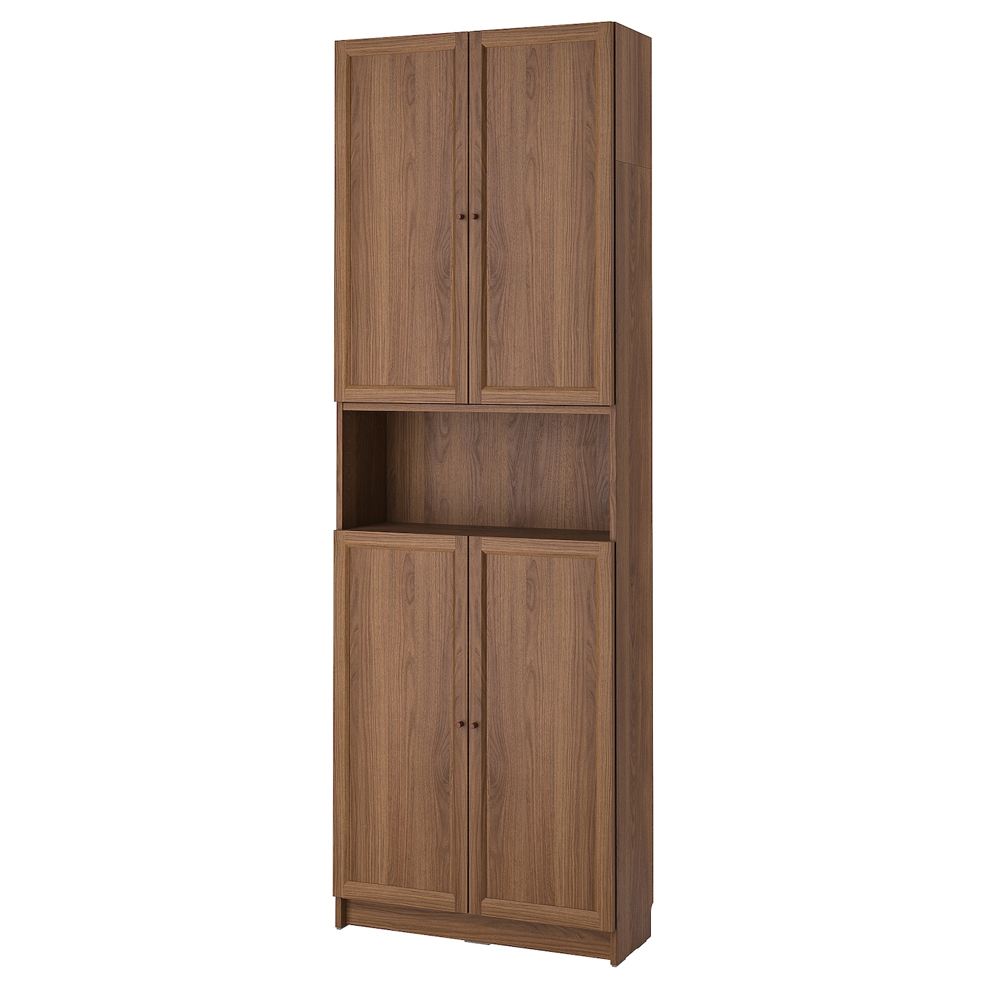 Книжный шкаф -  BILLY / OXBERG IKEA/ БИЛЛИ/ ОКСБЕРГ ИКЕА, 80х30х237 см, коричневый