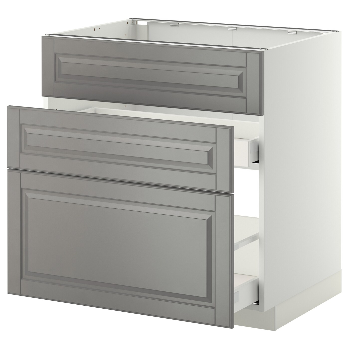 Напольный кухонный шкаф  - IKEA METOD MAXIMERA, 88x62x80см, белый/серый, МЕТОД МАКСИМЕРА ИКЕА