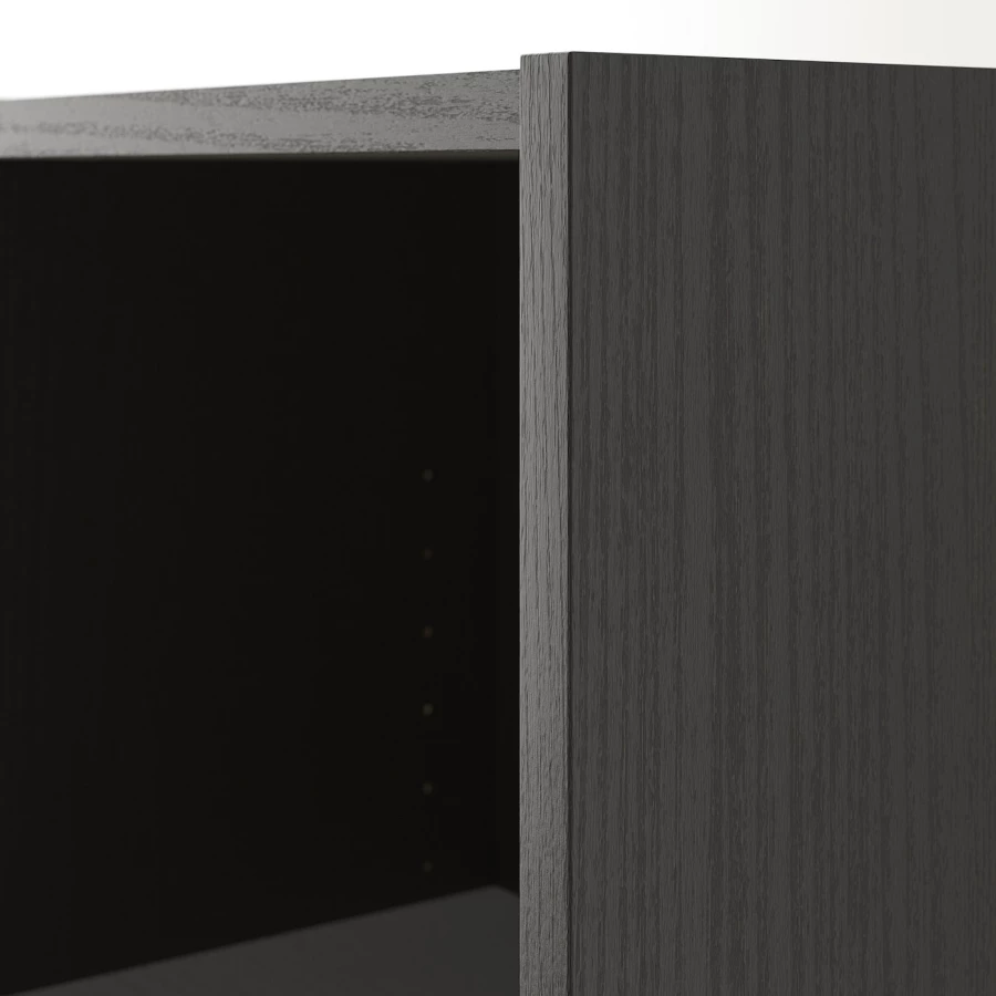 Угловой книжный шкаф - BILLY IKEA/БИЛЛИ ИКЕА, 28х95х202 см, чёрный (изображение №3)