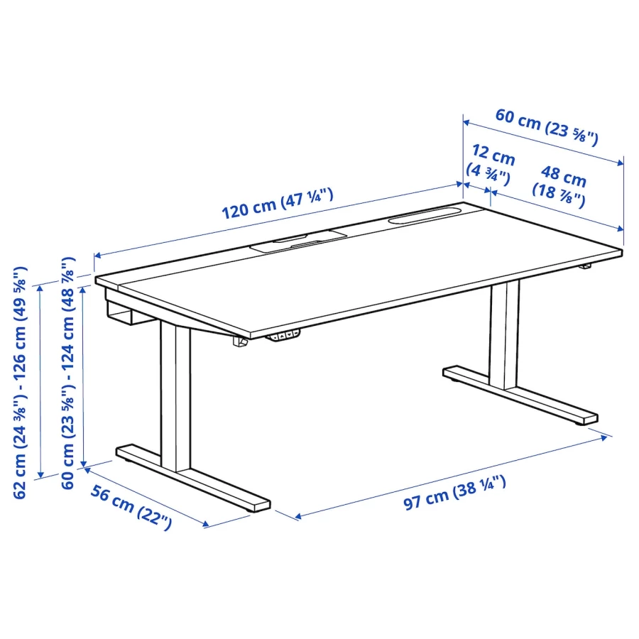 MITTZON Регулируемый по высоте стол ИКЕА (изображение №9)