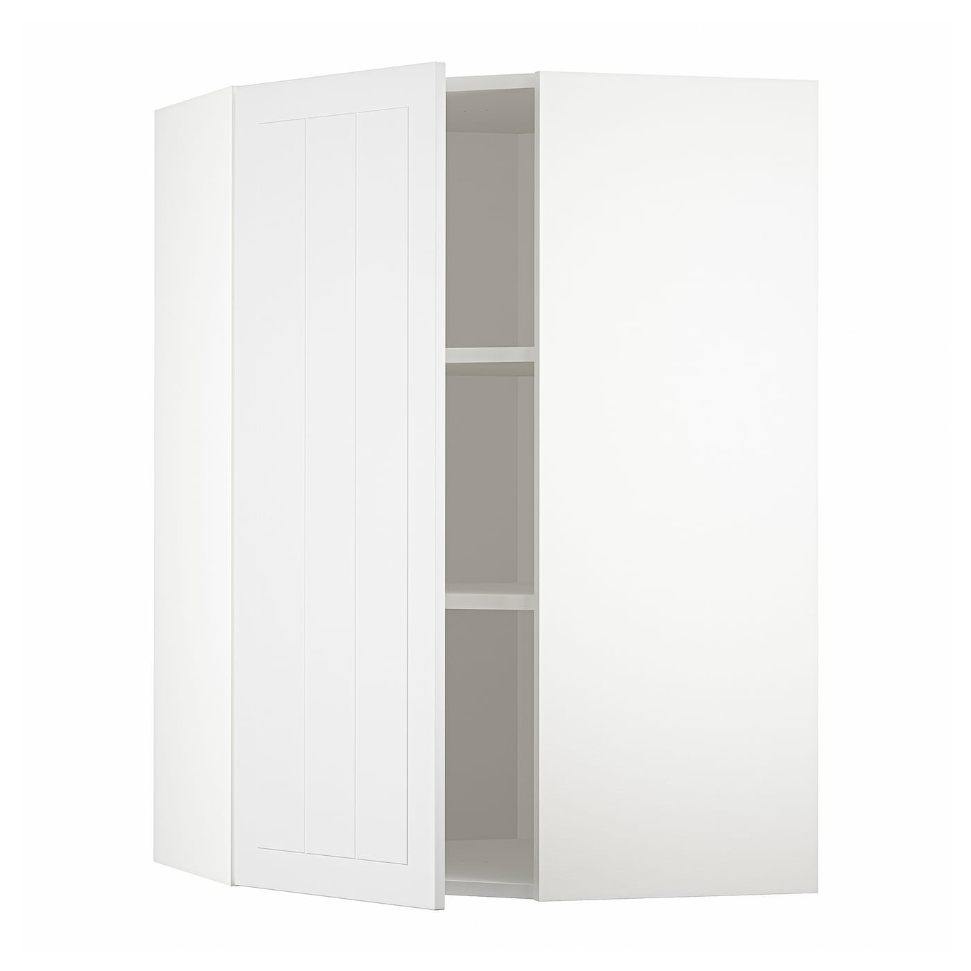 Угловой навесной шкаф с полками - METOD  IKEA/  МЕТОД ИКЕА, 100х68 см, белый