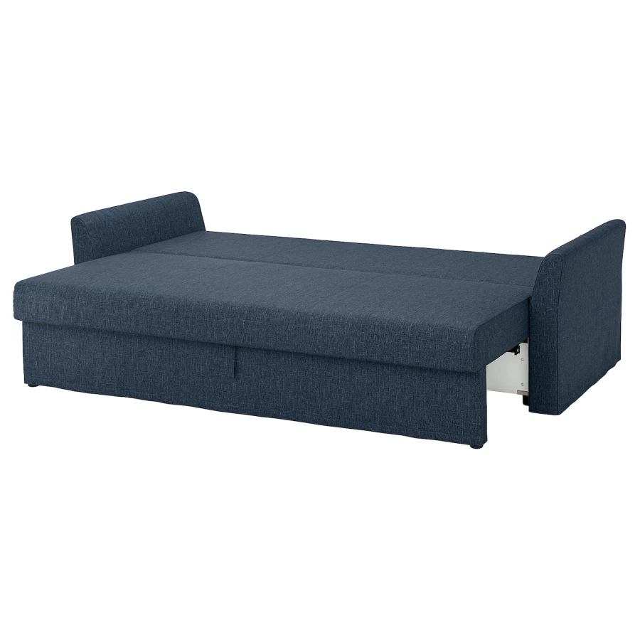 3-местный диван-кровать - IKEA HOLMSUND/ГОЛЬМСУНД ИКЕА, 231х99х79 см, темно-синий (изображение №1)
