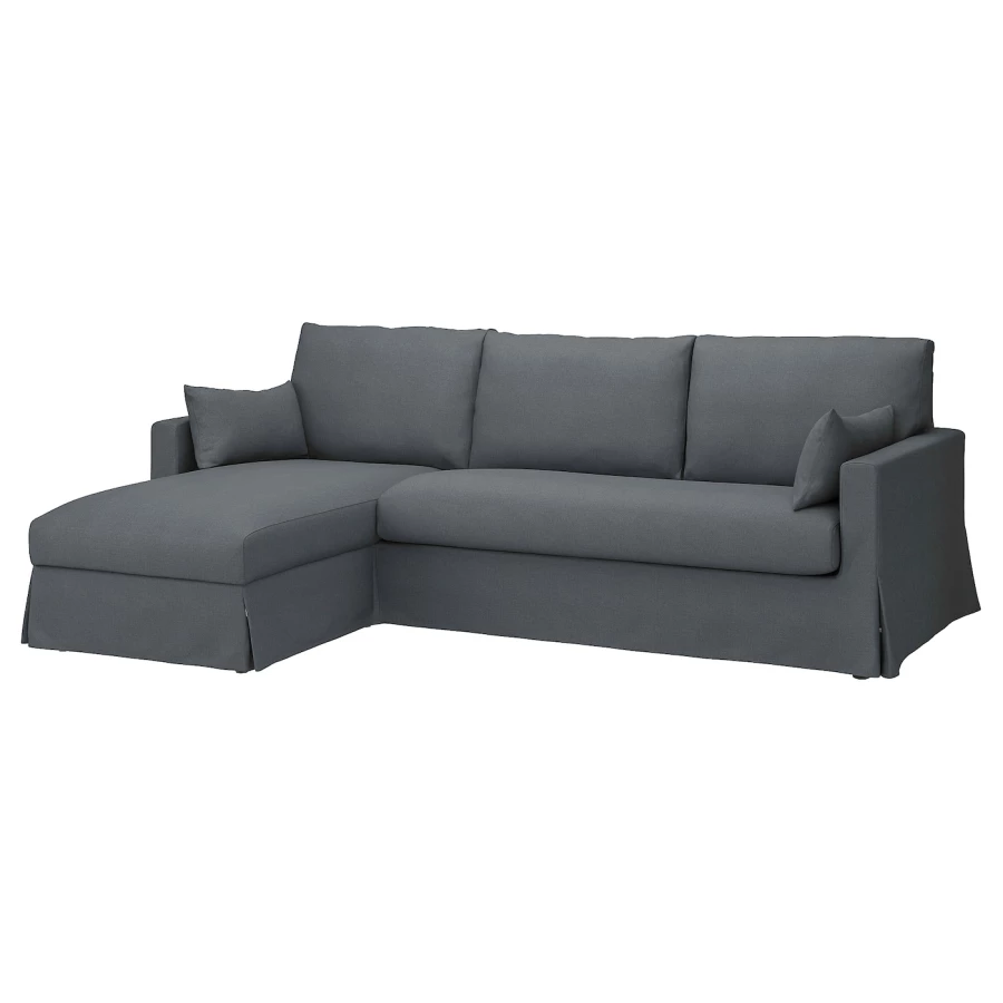 Чехол на 3-местный диван с шезлонгом - HYLTARP IKEA/ ХУЛТАРП ИКЕА, серый (изображение №1)