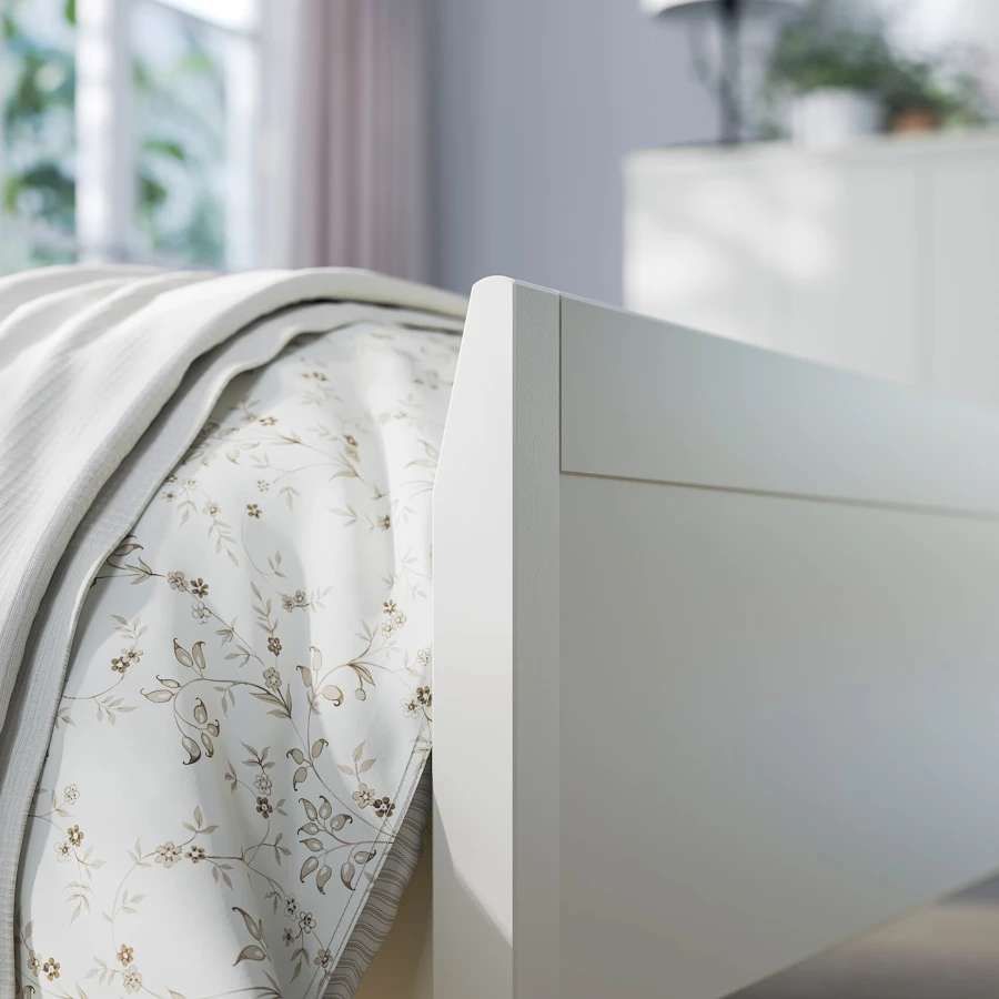 Комбинация мебели для спальни - IKEA IDANÄS/LINDBÅDEN/IDANAS/LINDBADEN, 200x140см, белый, ИДАНЭС/ЛИНДБАДЕН ИКЕА (изображение №3)