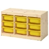 Стеллаж - IKEA TROFAST, 94х44х52 см, сосна/желтый, ТРУФАСТ ИКЕА