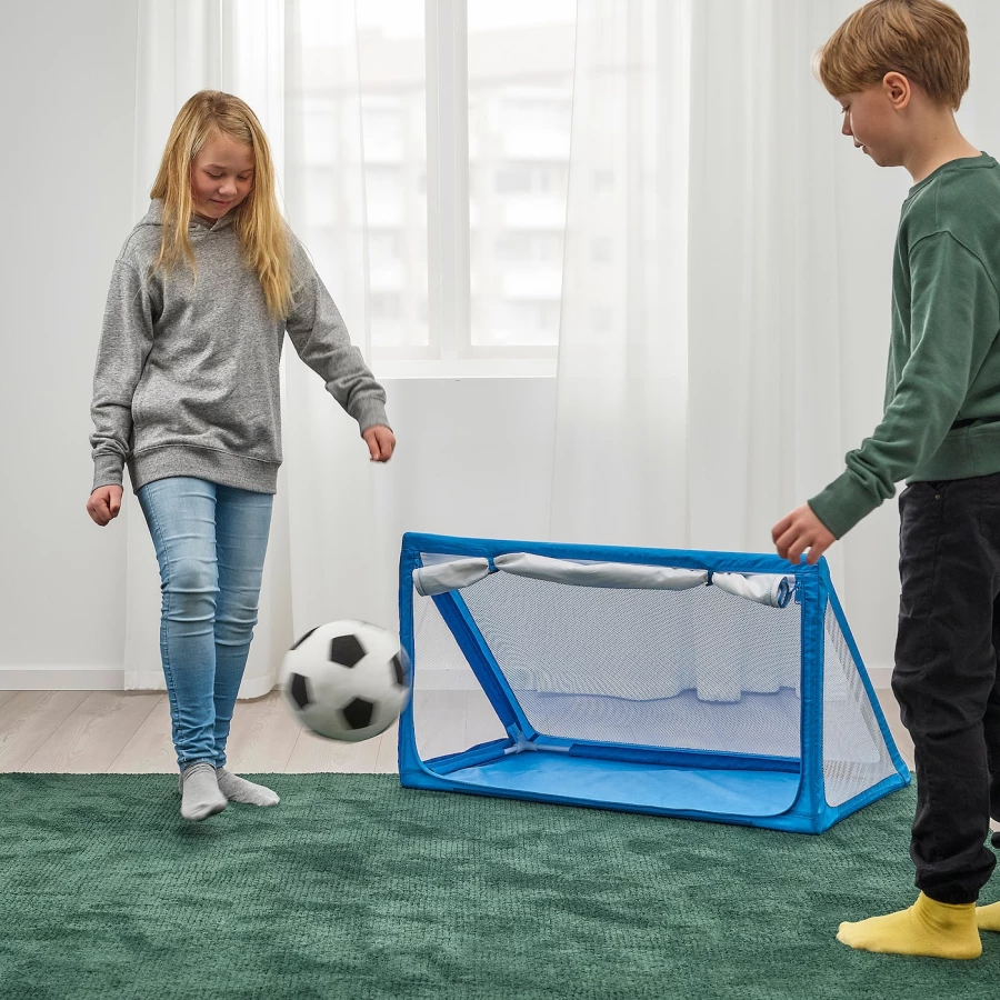 Хранилище/ворота для мячей - IKEA SPORTSLIG/СПОРТСЛИГ ИКЕА, 53х53х90 см, синий (изображение №3)