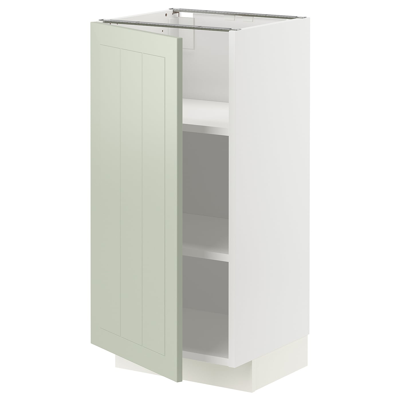 Напольный шкаф - IKEA METOD, 88x39,5x40см, белый/светло-зеленый, МЕТОД ИКЕА