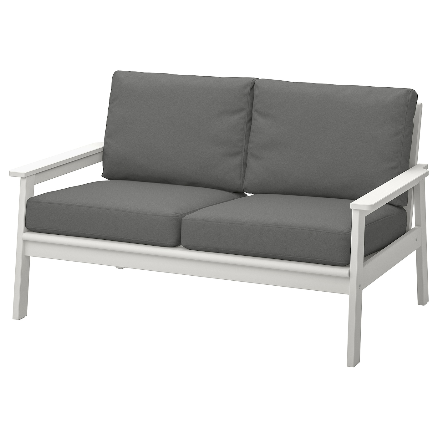 2-местный диван - IKEA BONDHOLMEN/БОНДХОЛЬМЕН ИКЕА, 88х81х139 см, серый/белый