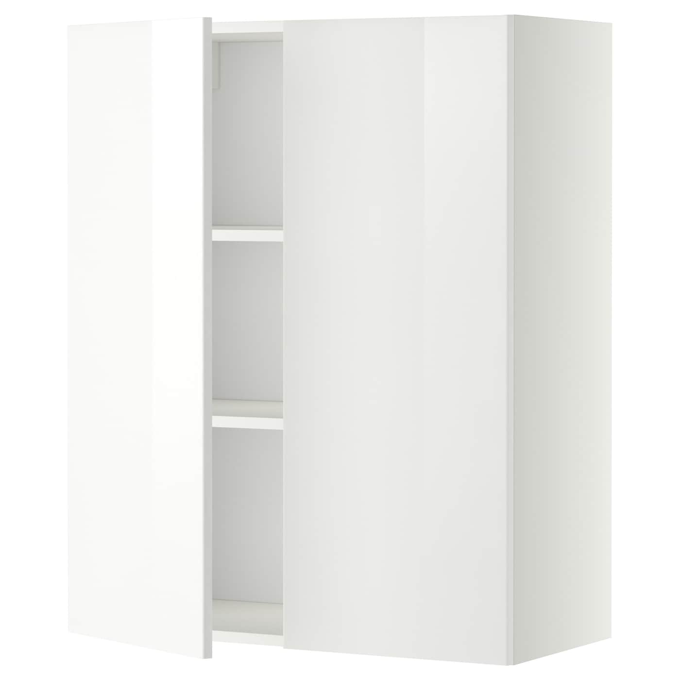 Навесной шкаф с полкой - METOD IKEA/ МЕТОД ИКЕА, 100х80 см,  белый