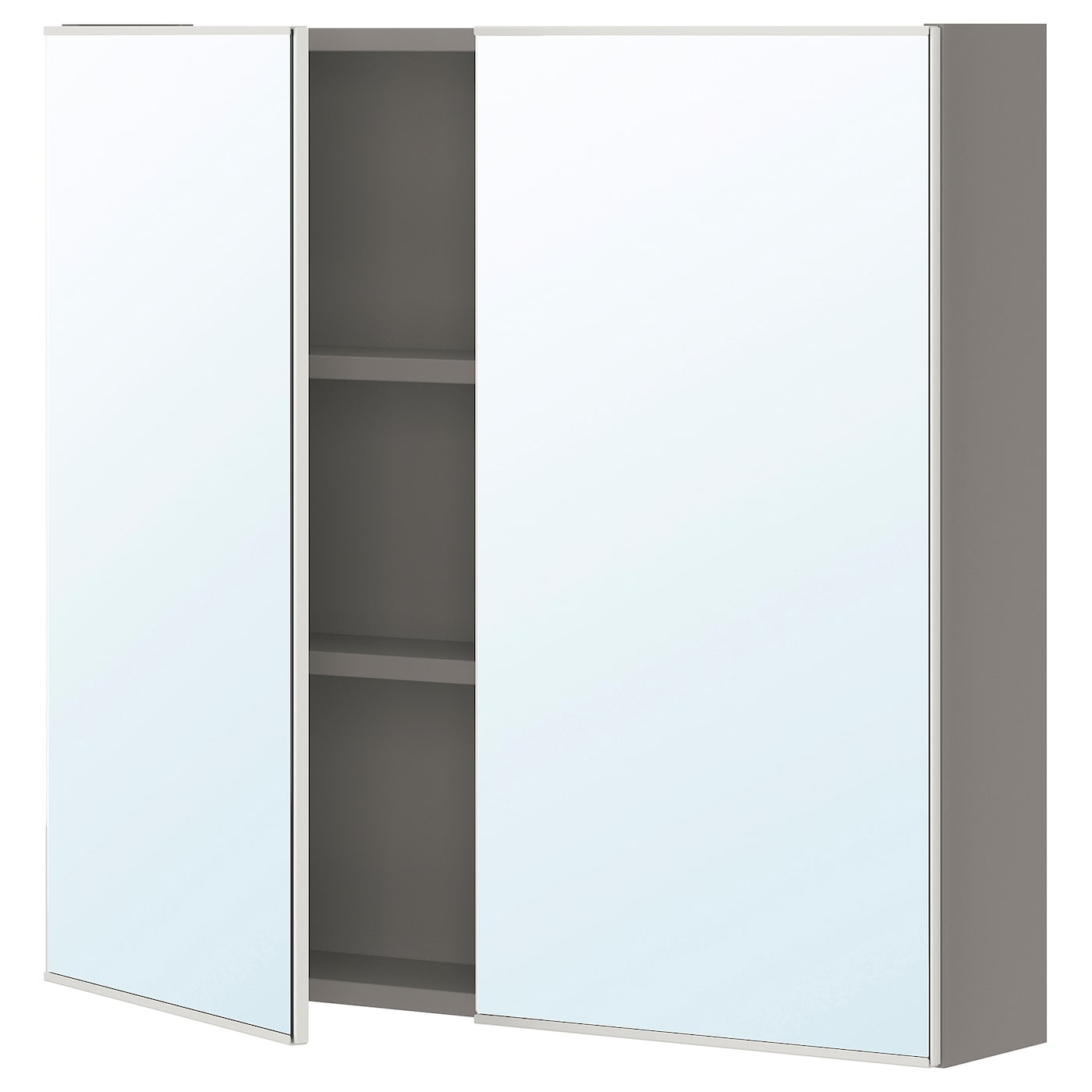 Настенный шкаф для ванной комнаты - ENHET IKEA/ ЭНХЕТ ИКЕА, 80х75х17 см, серый