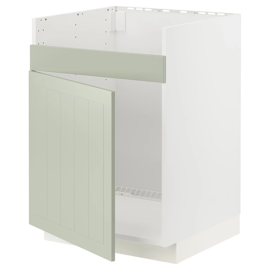 Шкаф под раковину - METOD / HAVSEN  IKEA/ МЕТОД/ХАВСЕН/ИКЕА, 88х60 см, белый/зеленый (изображение №1)