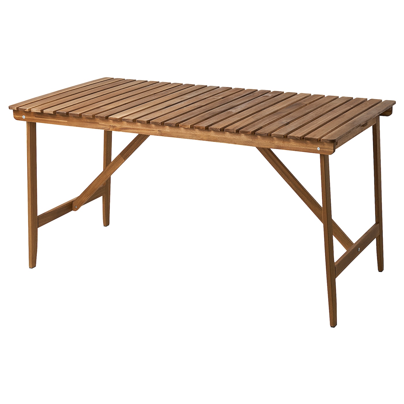 Стол садовый - IKEA ASKHOLMEN/АСХОЛЬМЕН ИКЕА, 71х143х75 см, коричневый