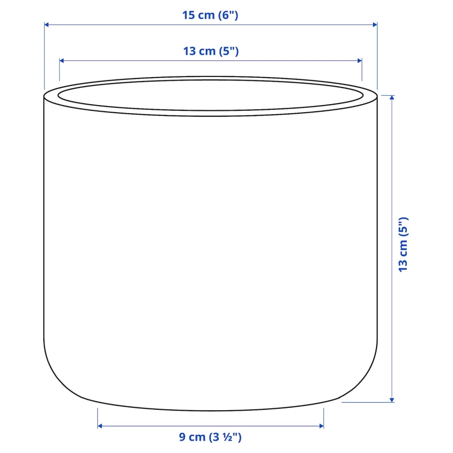 BUSKKAPRIFOL Кашпо, 12 см ИКЕА (изображение №5)