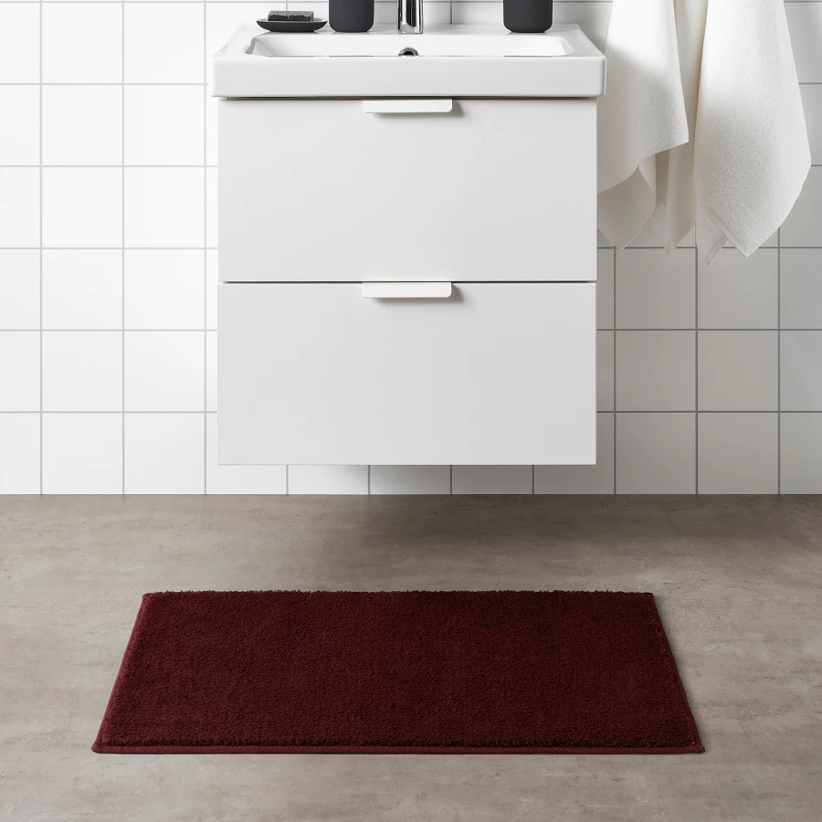 Коврик для ванной - IKEA SÖDERSJÖN/SODERSJON, 80х50 см, коричневый, СЁДЕРШЁН ИКЕА (изображение №4)
