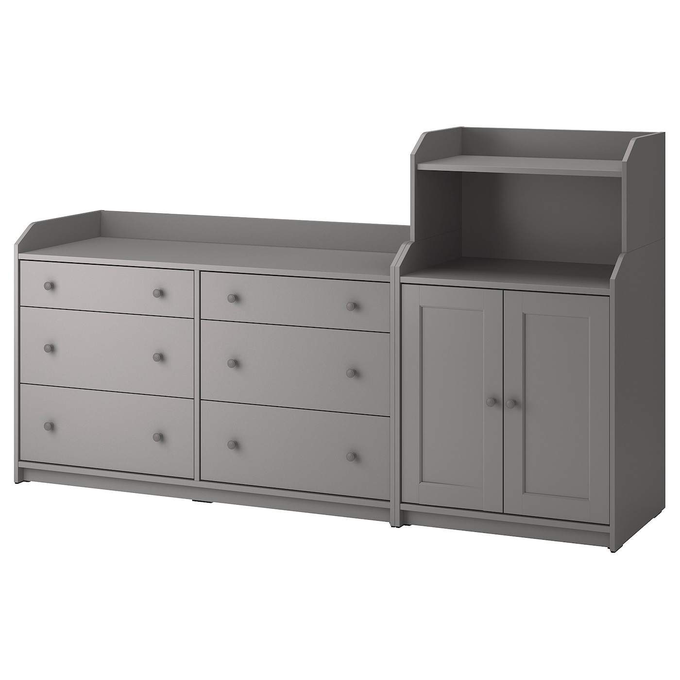 Шкаф - HAUGA IKEA/ ХАУГА ИКЕА,  208x116 см, серый
