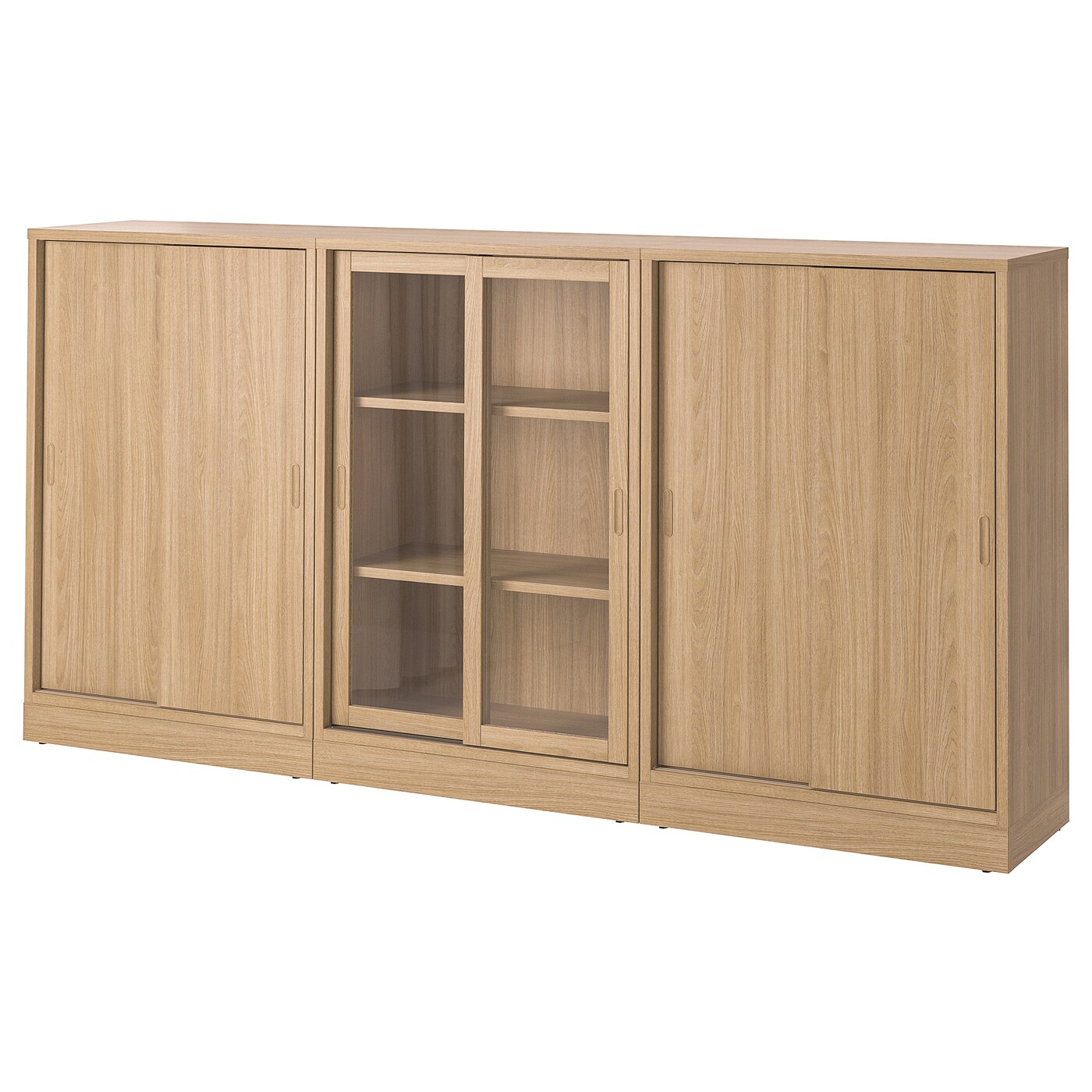 Комбинация с раздвижными дверями - IKEA TONSTAD/ТОНСТАД ИКЕА, 245х37х120 см, светло-коричневый