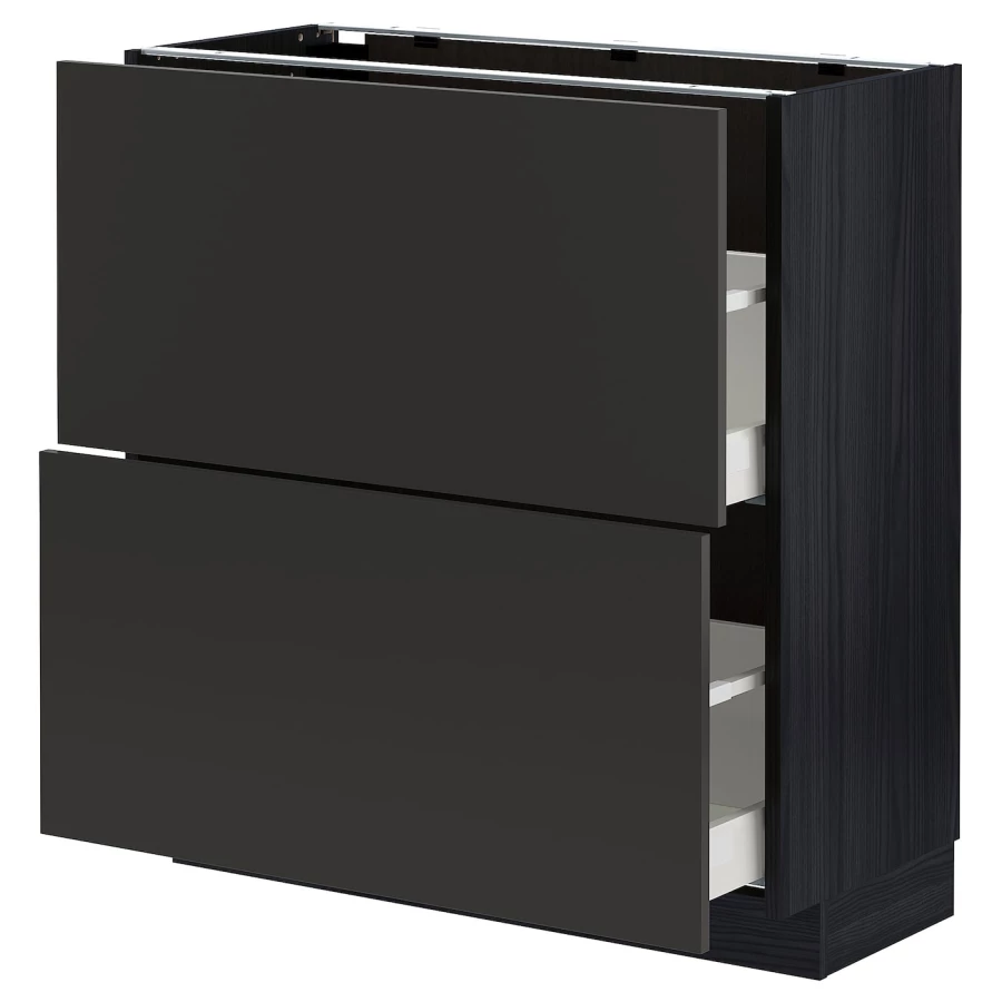 Напольный кухонный шкаф  - IKEA METOD MAXIMERA, 88x39x80см, темно-серый, МЕТОД МАКСИМЕРА ИКЕА (изображение №1)