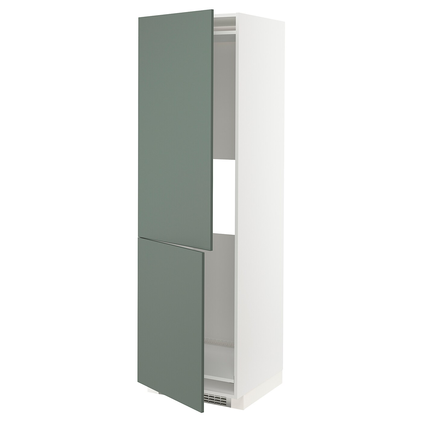 Кухонный шаф-пенал - METOD IKEA/ МЕТОД ИКЕА, 208х60 см, белый/зеленый
