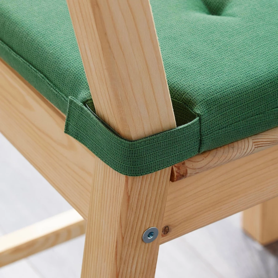 Подушка на стул - JUSTINA IKEA/ ЮСТИНА ИКЕА, 40 см, зеленый (изображение №3)