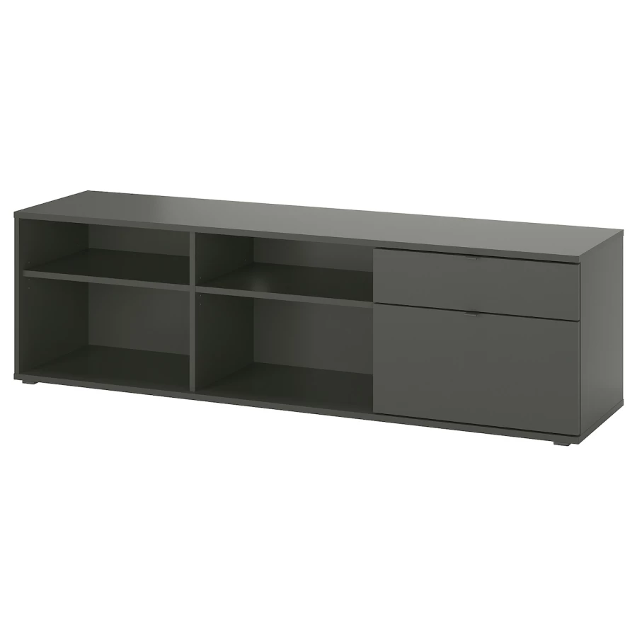 Тумба под ТВ - IKEA VIHALS/ВИХАЛС ИКЕА, 176х37х50 см, черный (изображение №1)