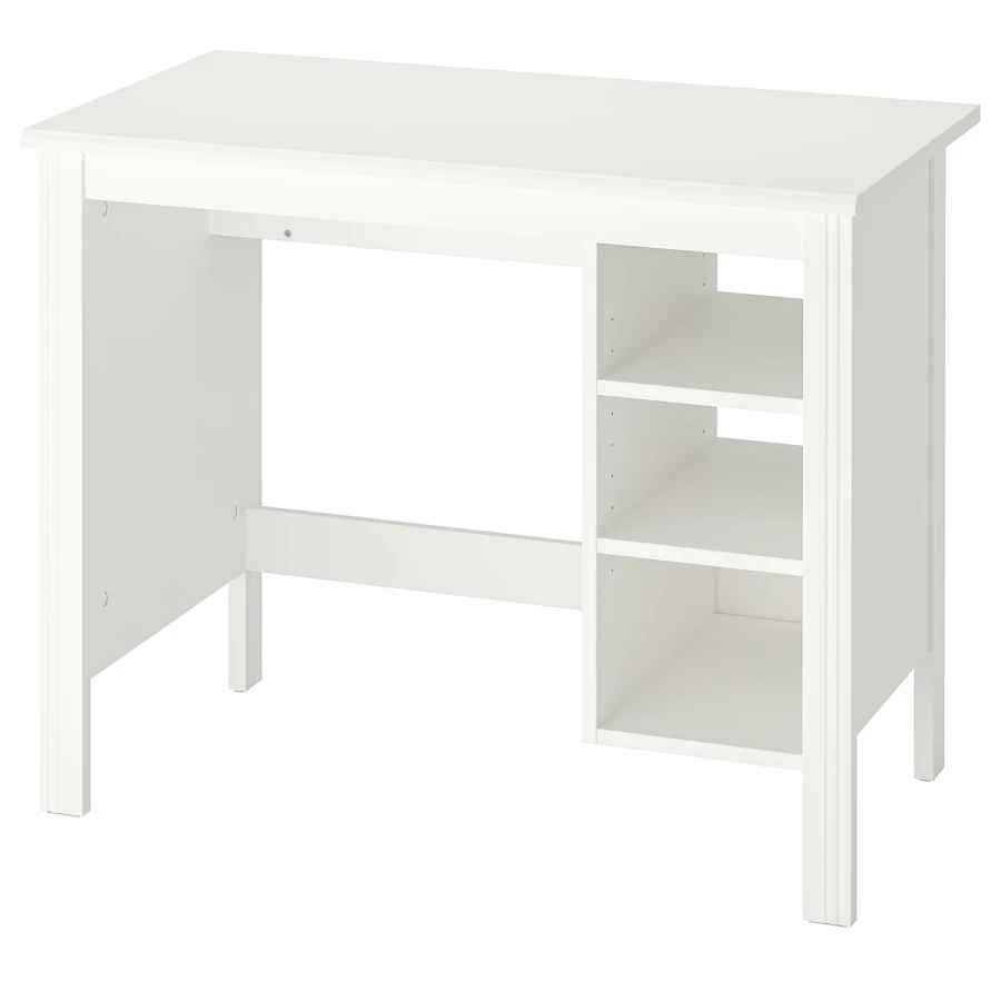 Письменный стол - BRUSALI IKEA/ БРУСАЛИ ИКЕА,  90х73 см, белый (изображение №1)
