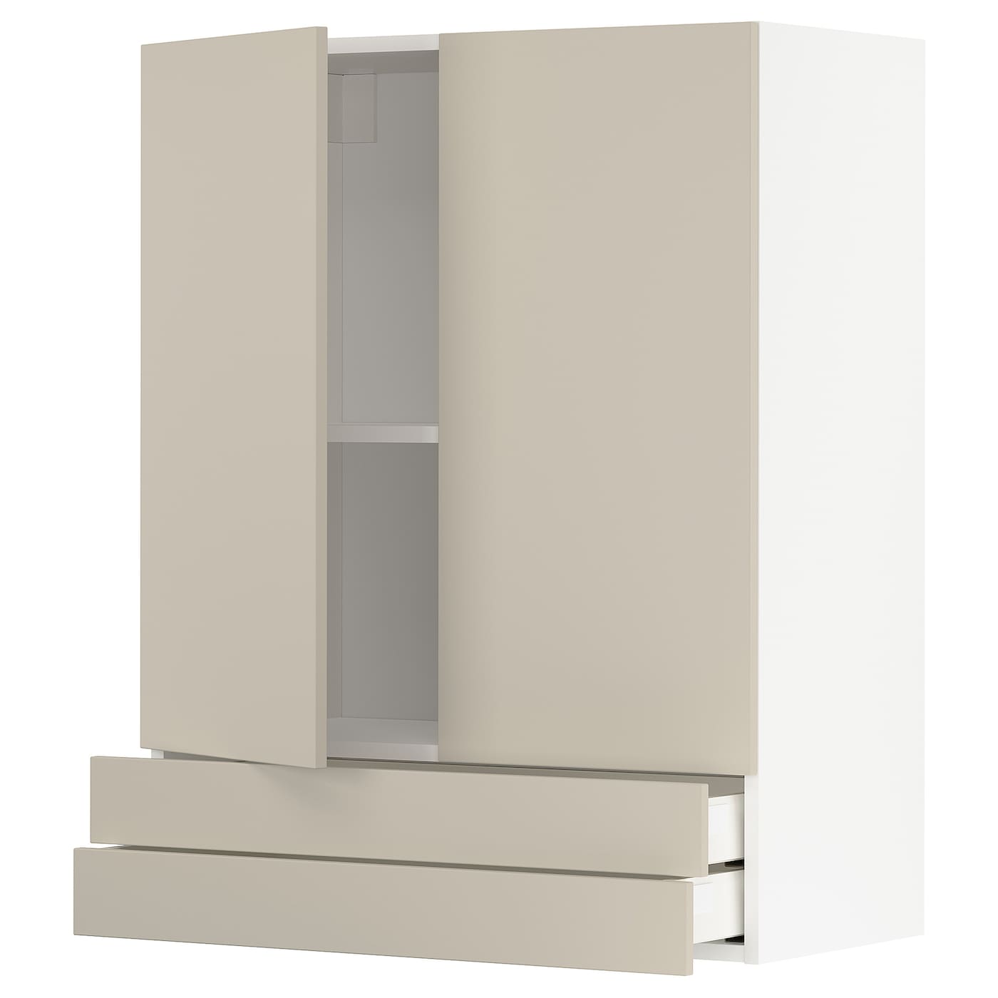 Напольный кухонный шкаф  - IKEA METOD, 100x39x80см, белый/бежевый, МЕТОД ИКЕА